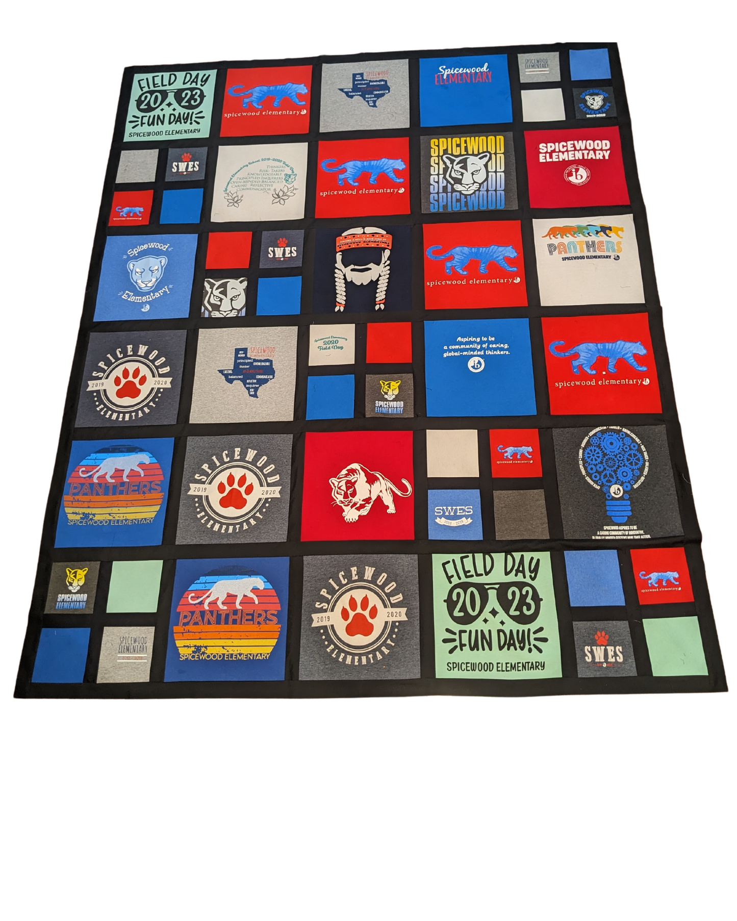 Quilt with Black Sashing