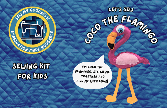 Sew My Goodness Sewing Kit: Coco the Flamingo