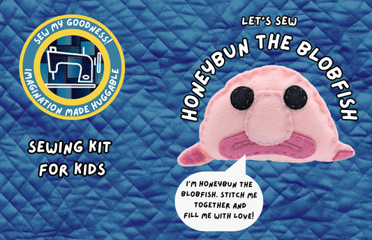 Sew My Goodness Sewing Kit: Honeybun the Blobfish