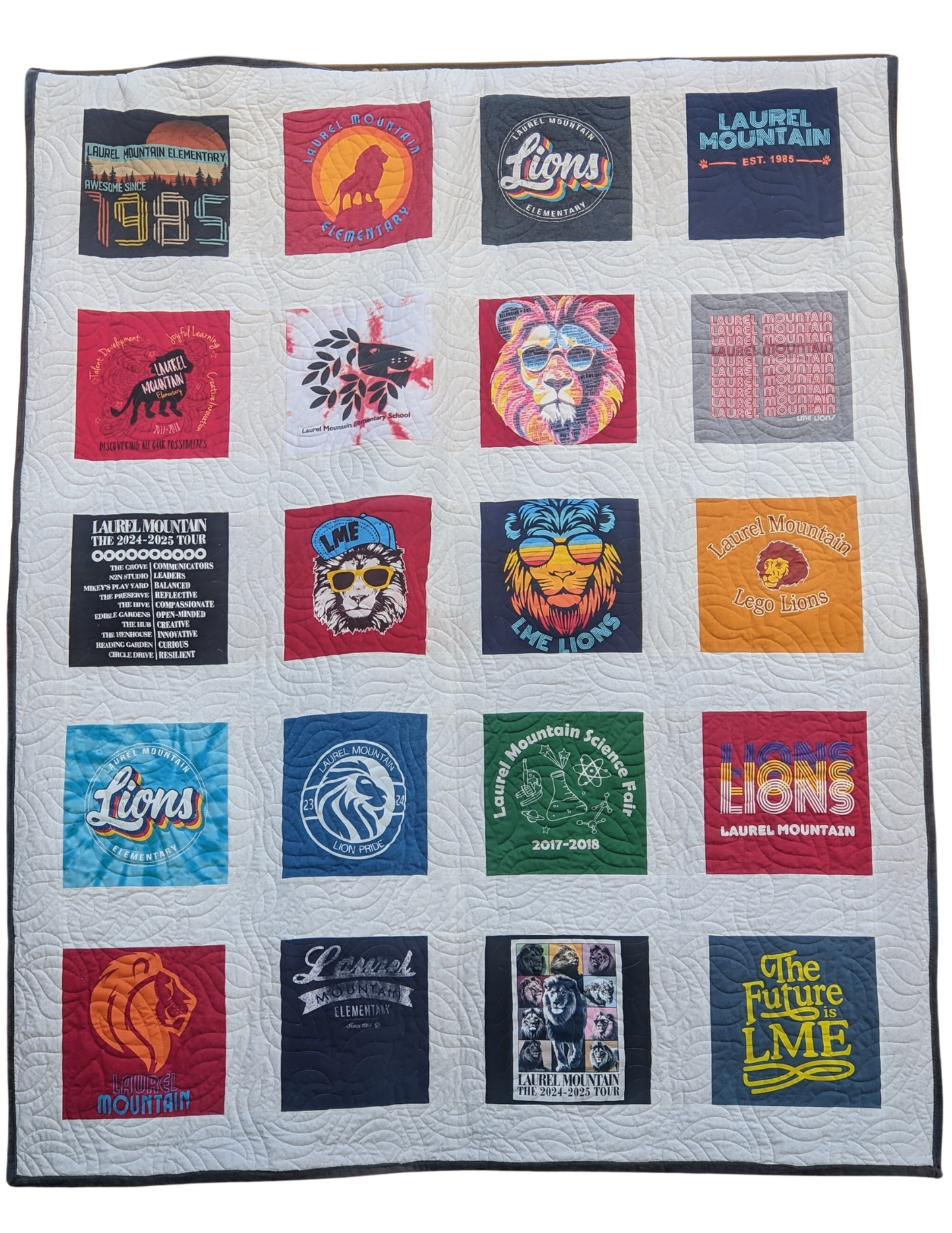 Quilt with White Sashing